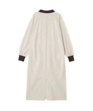 CRAFT STANDARD BOUTIQUE ポロ衿ボーダーワンピース Ivory