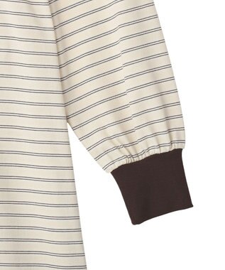 CRAFT STANDARD BOUTIQUE ポロ衿ボーダーワンピース Ivory