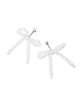 Green Parks ・ＨＡＬＦ　ＴＩＭＥ　パールリボンピアス