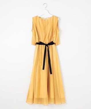23区 【APPLAUDIR】グロッシーオーガンザ ドレス イエロー系