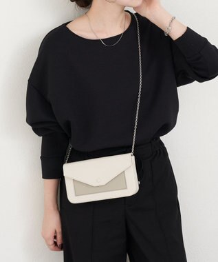 russet バイカラーレザーウォレットショルダー(SO-438)