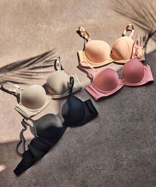 WACOAL ブラジャー サイズや体型特徴に合わせた設計 背中に段差がつきにくい アウターにひびきにくい レディース BXC410 /ワコール ブラック