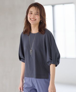 ANY シルケットスムース タックスリーブプルオーバー ネイビー