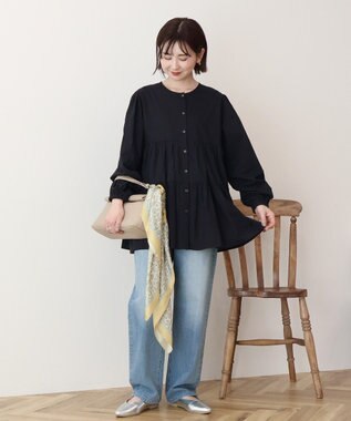 AMERICAN HOLIC 【先行予約】【WEB限定】ティアードギャザーブラウス Black