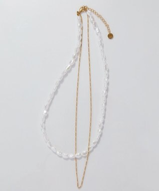 Phoebe 【限定セット】クラシカルパール×チェーン2連ネックレス×ドレッシングパールイヤーカフ ホワイト