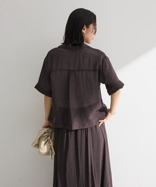 Green Parks ＳＥＴ２点　シャツスカートセットアップ Charcoal Gray