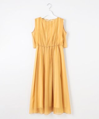 23区 【APPLAUDIR】グロッシーオーガンザ ドレス イエロー系