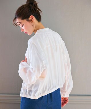 Feroux リボンポケット シアー ブルゾン ホワイト系