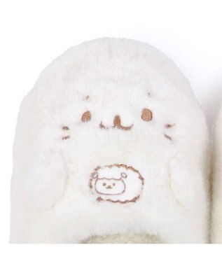 Mother garden ふわふわスリッパ 《しろたん＆羊 》レディース フリーサイズ ホワイト