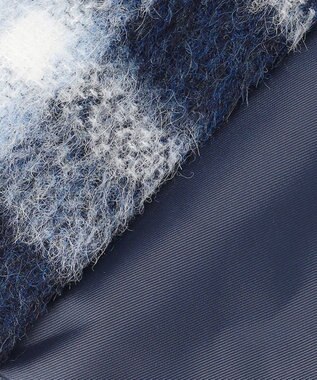 23区 【一部店舗限定】アルパカシャギーチェック コート ブルーチェック