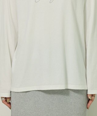 Green Parks キレイ目ロゴ長袖Ｔシャツ Off White