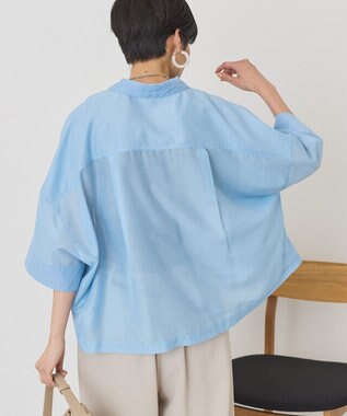AMERICAN HOLIC 【先行予約】【WEB限定】Wポケットシアー半袖シャツ Light Blue