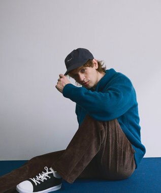 OP／FILA 【ocean pacific】ニットジップパーカー ダークブルー