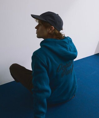 OP／FILA 【ocean pacific】ニットジップパーカー ダークブルー