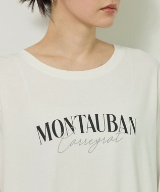 Green Parks キレイ目ロゴ長袖Ｔシャツ Off White