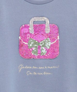 ANY KIDS ミラクルスパンコール トレーナー サックスブルー×バッグ