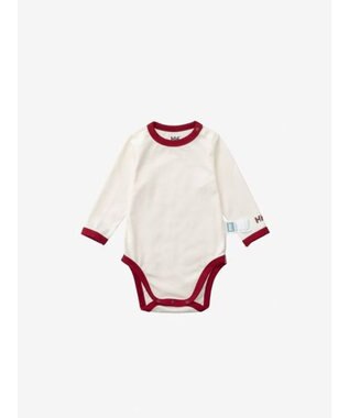 HELLY HANSEN 【べビー】マイファーストHH ロングスリーブマリンロンパースセット ブリックレッド