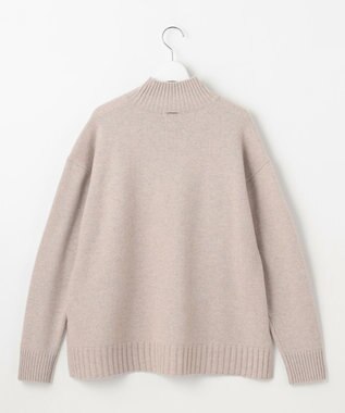 自由区 ウールカシミヤブレンドスパンコールハイネック ニット ベージュ