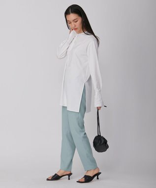 ICB 【UVケア・接触冷感・吸水速乾】コンビネーションジャージー チュニックカットソー オフホワイト系