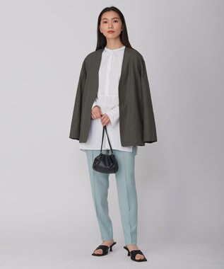 ICB 【UVケア・接触冷感・吸水速乾】コンビネーションジャージー チュニックカットソー オフホワイト系