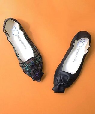 nouvelleRobe Oū 新色追加【本革・高反発】Butterfly knot ポインテッドトゥ パンプス ブラック