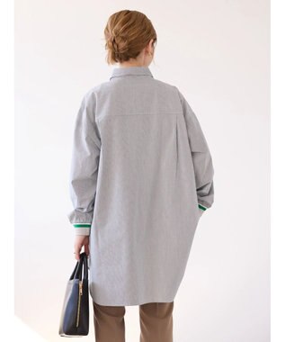 AMERICAN HOLIC リブラインシャツチュニック Off White