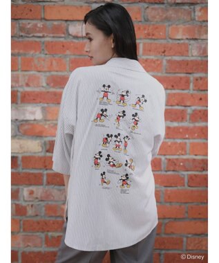 Green Parks ミッキーフレンド／体操プリント半袖シャツ Stripe