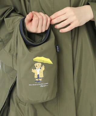 MOONBAT POLO RALPH LAUREN レインポンチョ レインベア 50デニール生地／着丈98cm 収納袋付き カーキー
