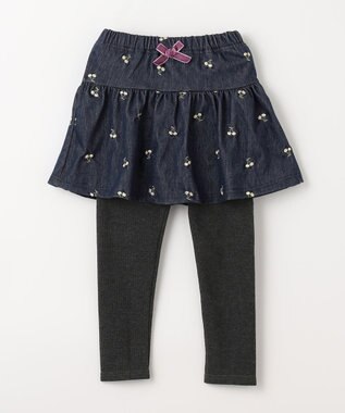 ANY KIDS デニムスカッツ ネイビー×グレー