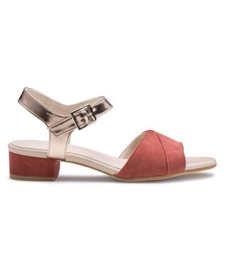 REGAL FOOT COMMUNITY 【リーガルレディース】F40R ストラップサンダル サンダル レッド×ゴールド