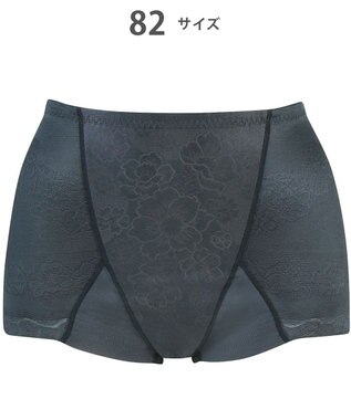 Wing ガードル 【キュッとアップパンツ】 ヒップをまるくメリハリあるラインに ラクにおなか押さえ ショート丈 KQ0545 ウイング／ワコール チャコールグレー