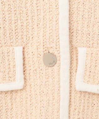 GRACE CONTINENTAL バイカラールーズニットカーディガン ベージュ