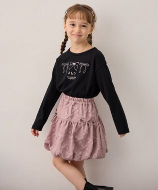 ANY KIDS 【Good Price】 ANY刺繍 長袖Tシャツ ブラック