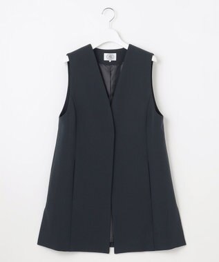 J.PRESS LADIES S 【WEB限定カラーあり・洗える】セラテリーダブルクロス ジレ ネイビー系