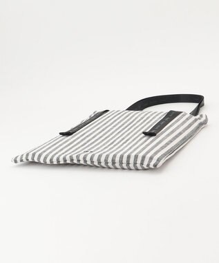 ICB 【A4サイズ収納可】ロゴハンドルトートバッグ モノトーン系ストライプ