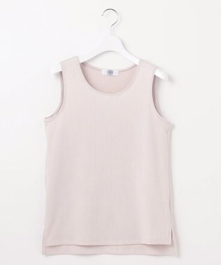 J.PRESS LADIES L ワイドリブジャージー ノースリーブ カットソー グレージュ系