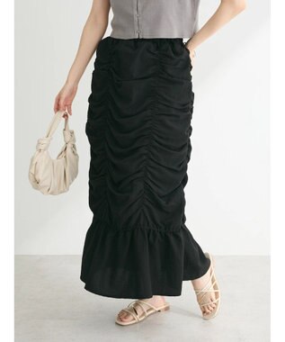Green Parks ・ＳＵＧＡＲ　ＳＰＯＯＮ　ギャザーＩラインスカート Black