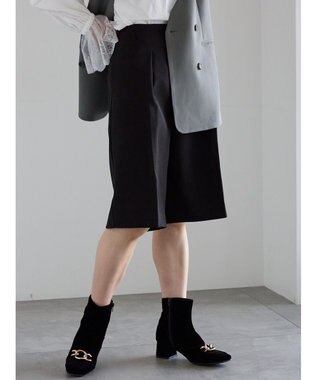 Te chichi フロントタックハーフパンツ《2025Autumn catalog vol.2 item》 ブラック