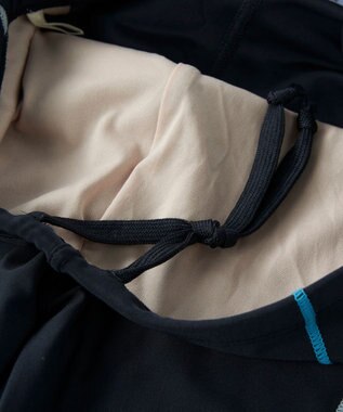 OP／FILA タンキニフルジップフィットネス水着 ブラック×ターコイズ