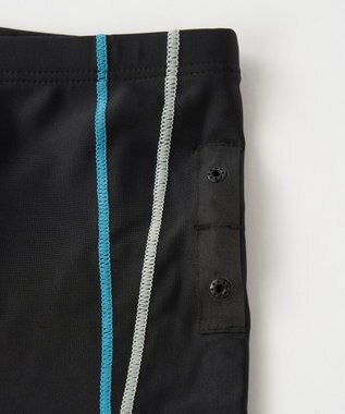 OP／FILA タンキニフルジップフィットネス水着 ブラック×ターコイズ