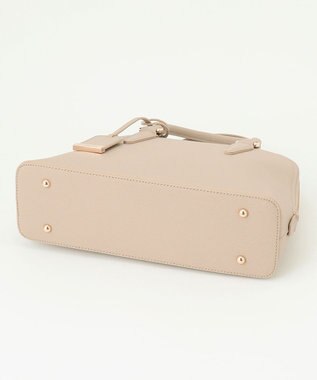 23区 サブバッグ付き 2WAYラウンド トートバッグ ベージュ系