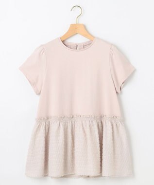 組曲 S 華感フレア カットソー スモーキーピンク系