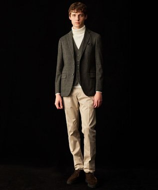 JOSEPH ABBOUD 【ストレッチ/多機能レジャージャケット】ツィーディージャージー ジャケット ダークブラウン系4