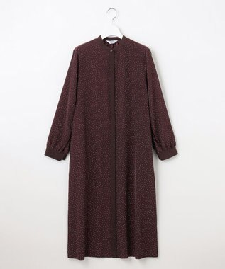 J.PRESS LADIES 【洗える】フェミニッシュパウダー dots ワンピース ワイン系5