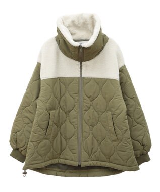 CRAFT STANDARD BOUTIQUE ボアキルト切替ブルゾン Khaki