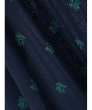 CRAFT STANDARD BOUTIQUE インド綿混キルト切替花柄ワンピース Blue