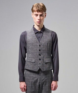 JOSEPH HOMME 新色【３ピース対応】クールドッツストレッチ　ジレ ＜新色＞グレー系