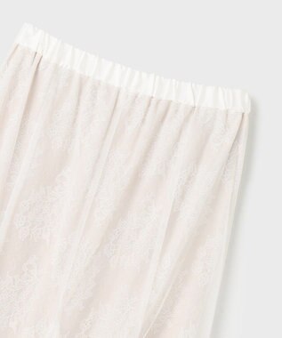 GRACE CONTINENTAL レースレイヤードチュールスカート ホワイト