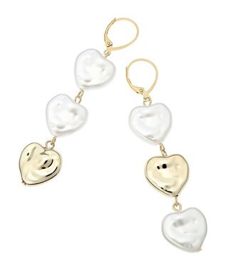 Green Parks ・ＨＡＬＦ　ＴＩＭＥ　トリプルハートピアス Gold