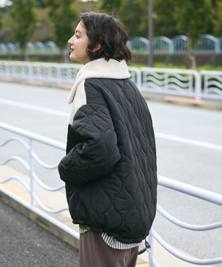 CRAFT STANDARD BOUTIQUE ボアキルト切替ブルゾン Black